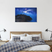 Lighthouses Starry Night Lighthouse Canvas Afdruk (Insitu (Slaapkamer))