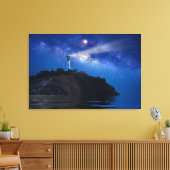 Lighthouses Starry Night Lighthouse Canvas Afdruk (Insitu (Woonkamer))