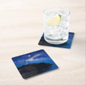 Lighthouses Starry Night Lighthouse Kartonnen Onderzetters (Insitu)