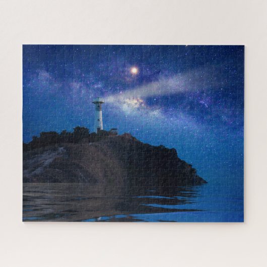 Lighthouses Starry Night Lighthouse Legpuzzel (Horizontaal)