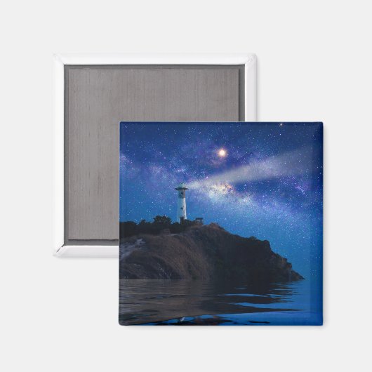 Lighthouses Starry Night Lighthouse Magneet (Voorkant / Achterkant)