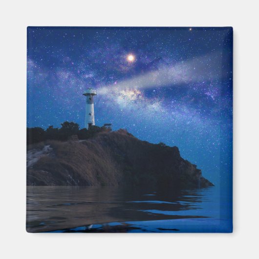 Lighthouses Starry Night Lighthouse Magneet (Voorkant)