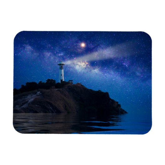 Lighthouses Starry Night Lighthouse Magneet (Horizontaal)