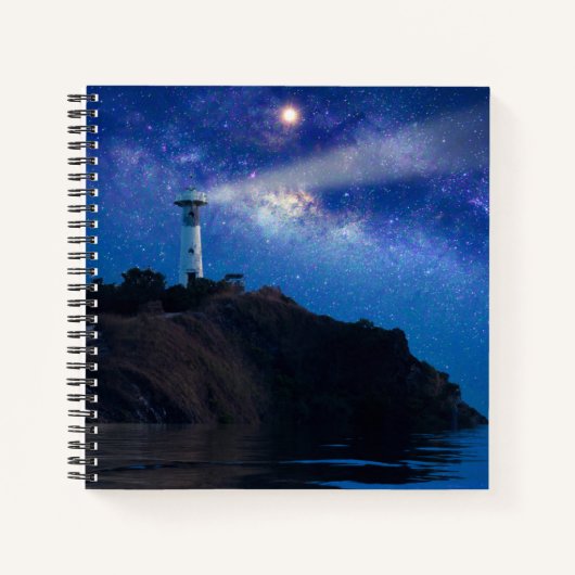 Lighthouses Starry Night Lighthouse Notitieboek (Voorkant)