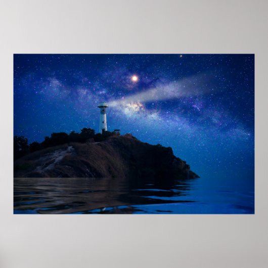 Lighthouses Starry Night Lighthouse Poster (Voorkant)