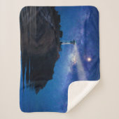 Lighthouses Starry Night Lighthouse Sherpa Deken (Voorkant)