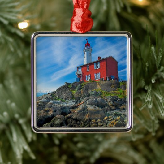 Lighthouses Victoria Harbor Vancouver Island Metalen Ornament (Boom)