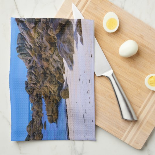 Lighthouses Vuurtoren van Pontusval France Finiste Theedoek (Quarter Fold)