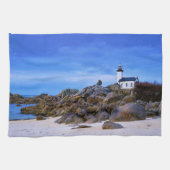 Lighthouses Vuurtoren van Pontusval France Finiste Theedoek (Horizontaal)