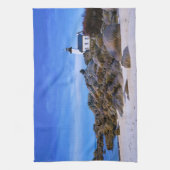 Lighthouses Vuurtoren van Pontusval France Finiste Theedoek (Verticaal)