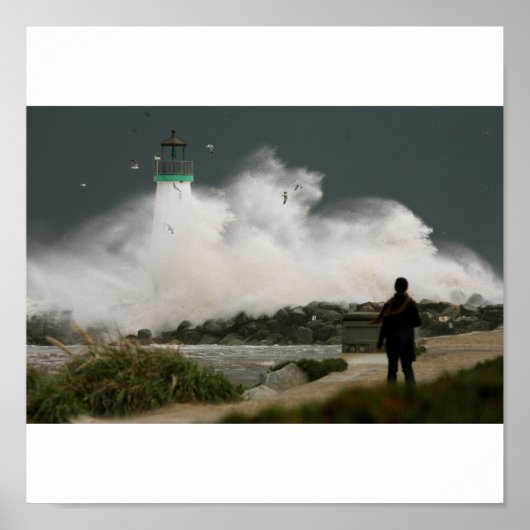 LighthouseWavelarge Poster (Voorkant)