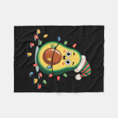 Lighting Avocado Ugly Christmas Sweater Guacamole  Fleece Deken (Voorkant (Horizontaal))