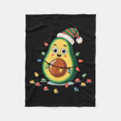 Lighting Avocado Ugly Christmas Sweater Guacamole  Fleece Deken (Voorkant)