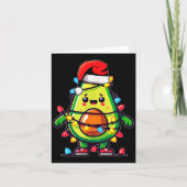 Lighting Avocado Ugly Christmas Sweater Guacamole Kaart (Voorkant)