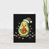 Lighting Avocado Ugly Christmas Sweater Guacamole Kaart (Voorkant)