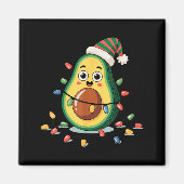 Lighting Avocado Ugly Christmas Sweater Guacamole  Magneet (Voorkant)