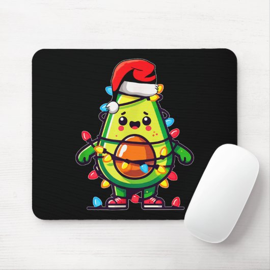 Lighting Avocado Ugly Christmas Sweater Guacamole  Muismat (Met muis)