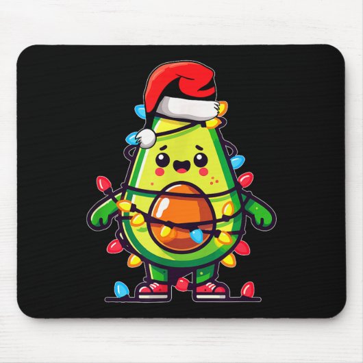 Lighting Avocado Ugly Christmas Sweater Guacamole Muismat (Voorkant)