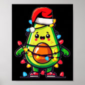 Lighting Avocado Ugly Christmas Sweater Guacamole  Poster (Voorkant)