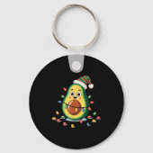 Lighting Avocado Ugly Christmas Sweater Guacamole Sleutelhanger (Voorkant)