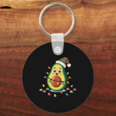 Lighting Avocado Ugly Christmas Sweater Guacamole  Sleutelhanger (Voorkant)