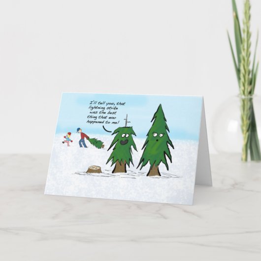 Lighting Strike Kerst Kaart (Voorkant)