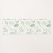 Lightleaf Flow Monochromatisch Lichtgroen Wit Yogamat (Achterkant (horizontaal))