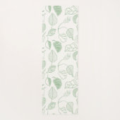 Lightleaf Flow Monochromatisch Lichtgroen Wit Yogamat (Achterkant)