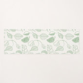 Lightleaf Flow Monochromatisch Lichtgroen Wit Yogamat (Voorkant (horizontaal))