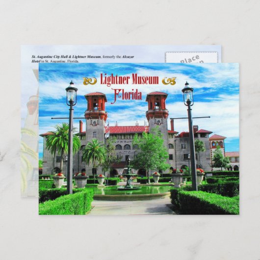 Lightner Museum, St. Augustine, Florida Briefkaart (Voorkant / Achterkant)
