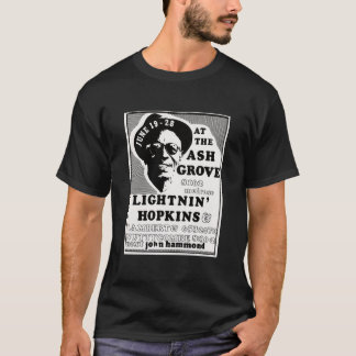 Lightnin Hopkins, legendarisch Amerikaans land blu T-shirt