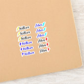Lightning 12 kleine grillige naamlabels set sticker