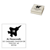 Lightning 2 F-35 Aangepaste Monogram Adresstempel Rubberstempel (Gestempeld)