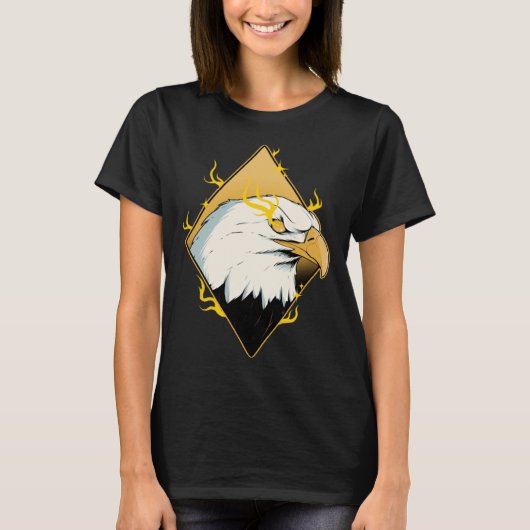 Lightning American Bald Eagle Bird Watcher Bird Ea T-shirt (Voorkant)