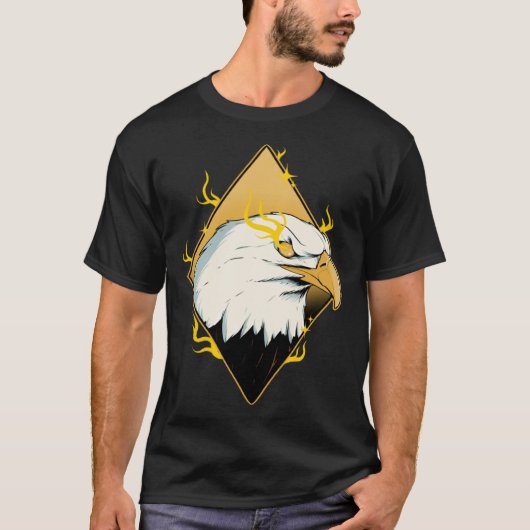 Lightning American Bald Eagle Bird Watcher Bird Ea T-shirt (Voorkant)