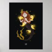 LIGHTNING AXOLOTL door Alexandra Dikaia Poster (Voorkant)