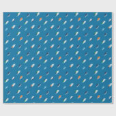 Lightning Bold Print op blauw Cadeaupapier (Vlak)