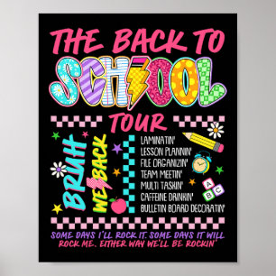 Lightning Bolt Abcd Terug naar School Tour Bruh We Poster