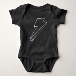 Lightning Bolt Baby Bodysuit Black