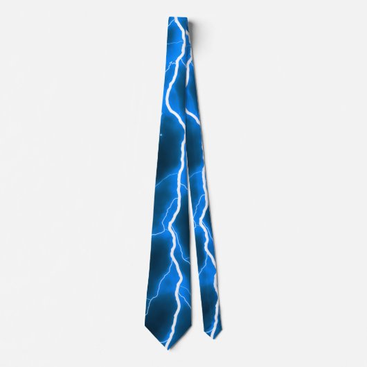 Lightning Bolt - Blauw Stropdas (Voorkant)