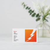 Lightning Bolt Business Card-template Visitekaartje (Staand voorkant)