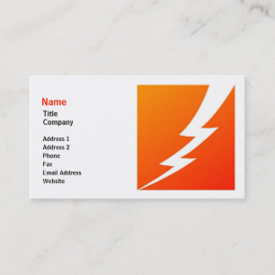 Lightning Bolt Business Card-template Visitekaartje