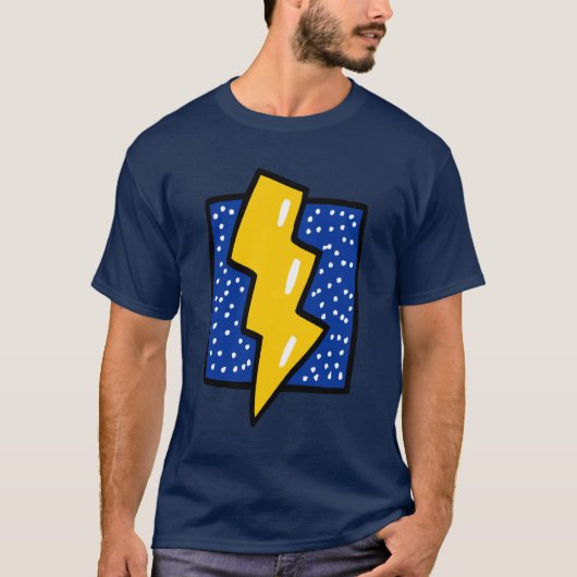 Lightning Bolt Cartoon T-shirt (Voorkant)