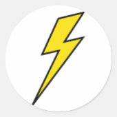 Lightning Bolt Classic ronde Sticker (Voorkant)