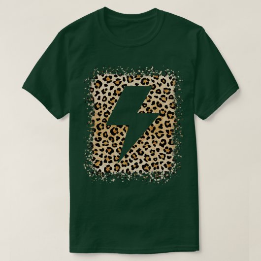 Lightning Bolt Dier Luipaard Cheetah Print T-shirt (Design voorkant)