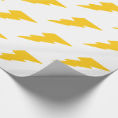 Lightning Bolt, geel, donder, storm, superheld Cadeaupapier (Hoek)