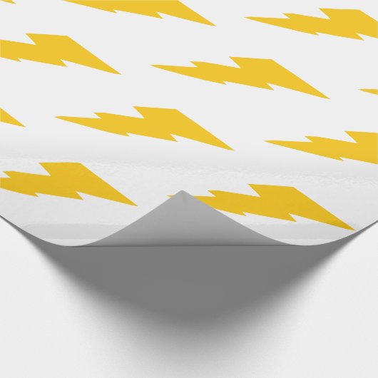 Lightning Bolt, geel, donder, storm, superheld Cadeaupapier (Hoek)
