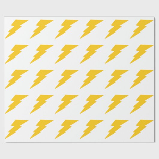 Lightning Bolt, geel, donder, storm, superheld Cadeaupapier (Vlak)