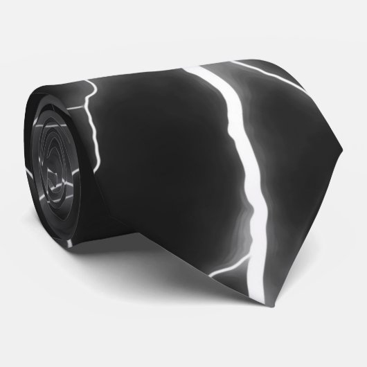 Lightning Bolt - Grijze Stropdas (Opgerold)