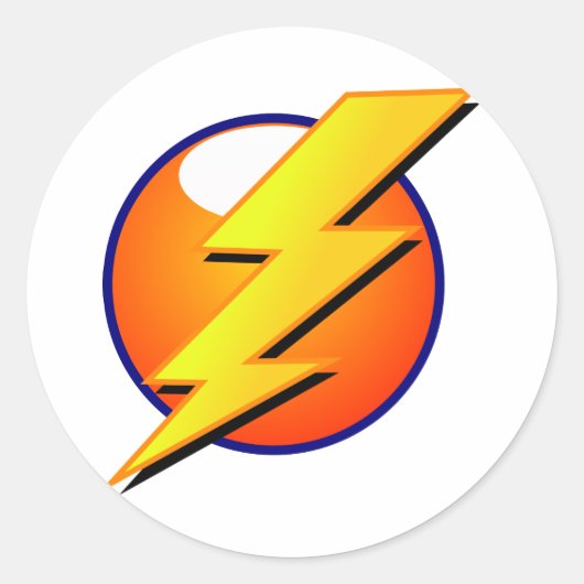 Lightning Bolt Grote Sticker (Voorkant)